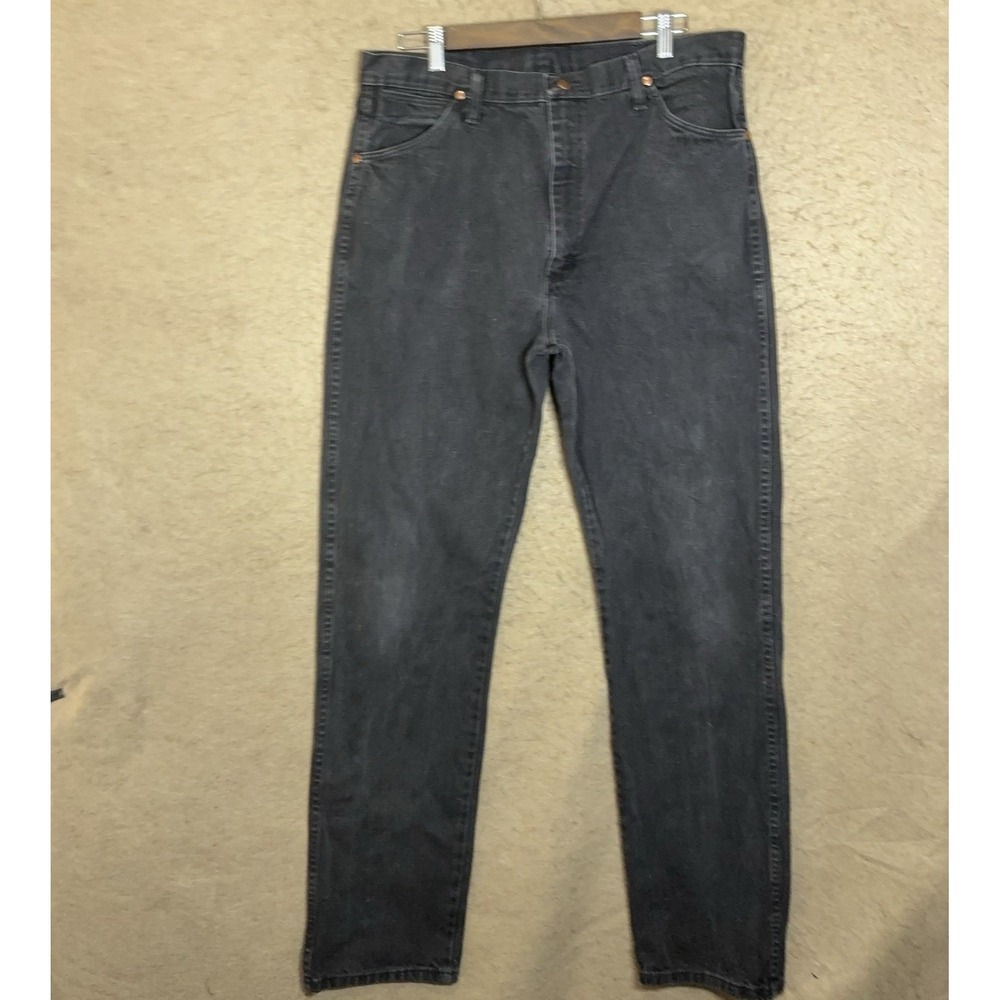 Wrangler Cowboy Cut‎ Jeans Mens 36x35 Black Cowboy Western 13MWZ - SIZE NOTE